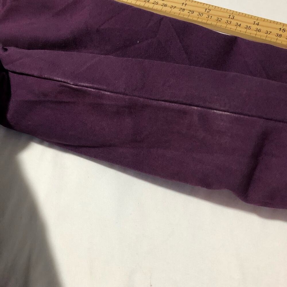LL Bean womens plum purple quilted chore barn coat L corduroy trim 267097 lined - Picture 10 of 16